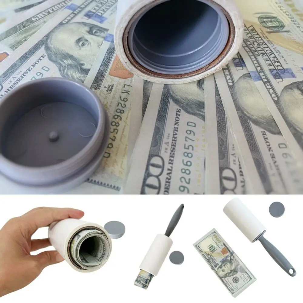 Plastic Sticky Rollers Money Storage Tanks NEW Diversion Lint Roller Safe Container Stash Can Secret Compartment Home Security