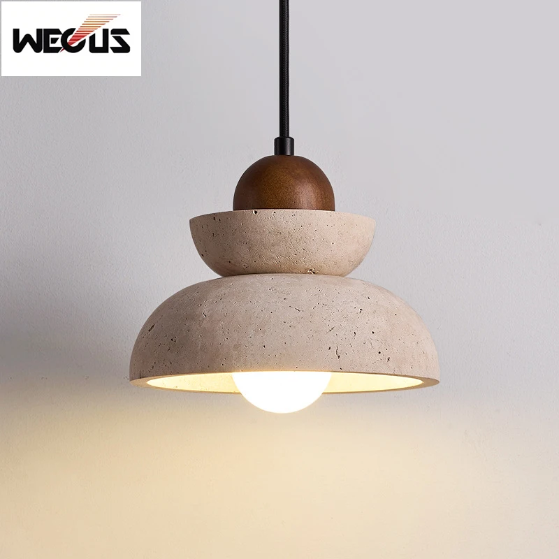 

Japanese Wabi-Sabi Pendant Light with Song Dynasty Aesthetic - Adjustable Height for Bedroom Bedside, Study, Bar & Dining Room
