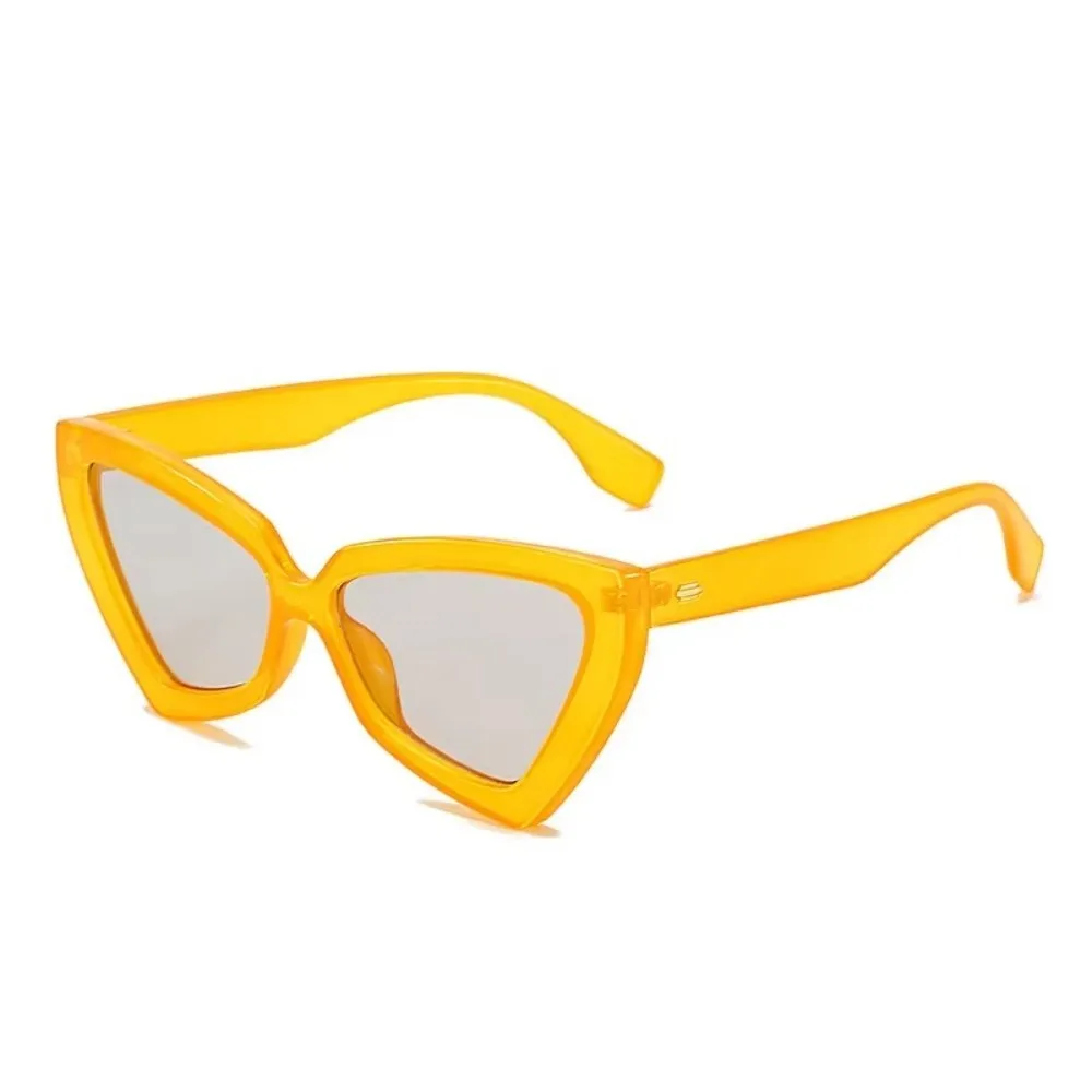 Vintage Luxus Cat Eye Sonnenbrille Beliebtes Design Dreieck Damenbrille UV-beständig Großer Rahmen Sonnenschutzbrille – Detail 11