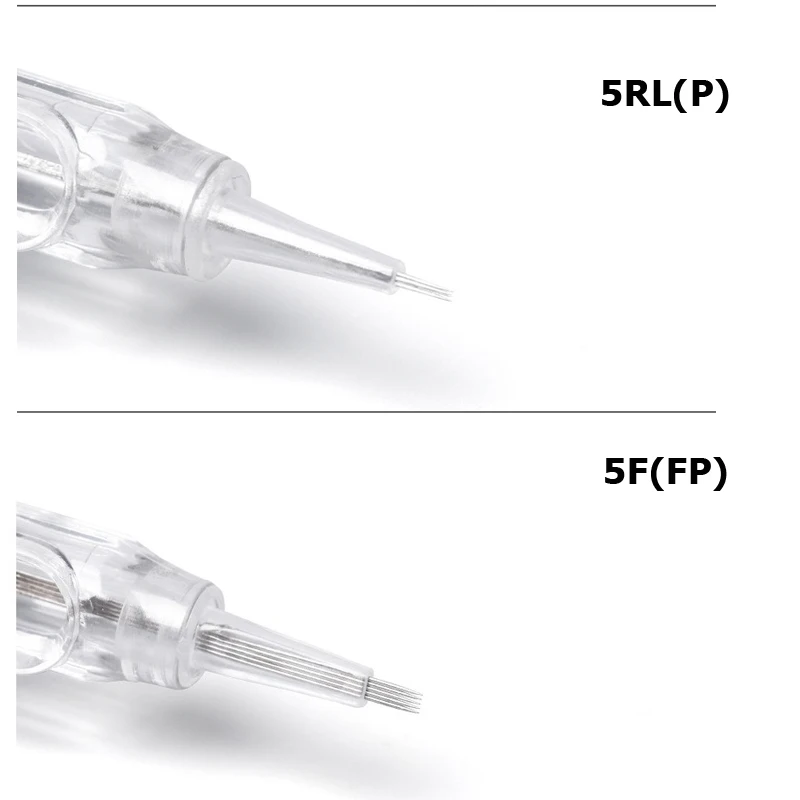 50 sztuk jednorazowego igły do tatuażu brwi do makijażu trwałego 1RL 3RL 5RL 3F 5F 7F mikrobladowy wkład do maszyny 600D-G