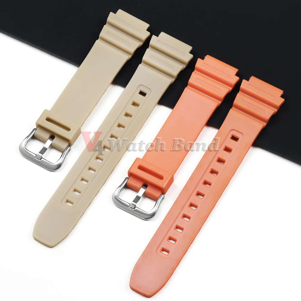 18mm Silicone Watch Strap for Casio AE1200 SGW300/400 MRW200 W218H AE1000/1300 W219 AQ-S810W Replacement Rubber Belt Wristband