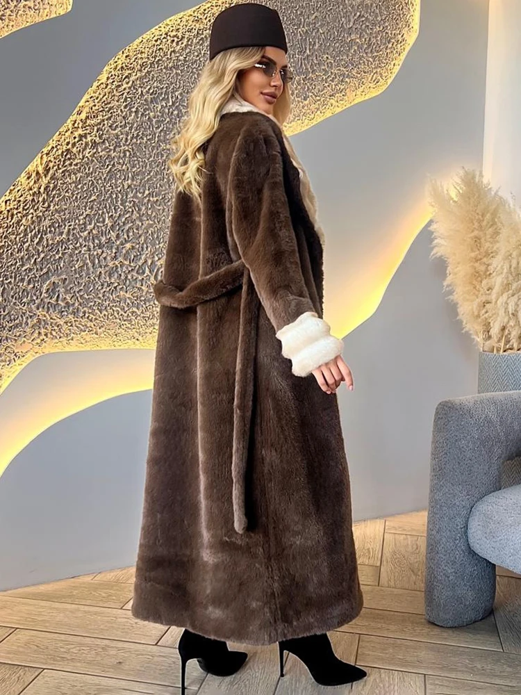 Tuularose Plüsch Faux Pelz Revers Mantel frauen Winter Solide Lose Plüsch Volle Hülse Warme Jacke Damen Winter High Street mantel