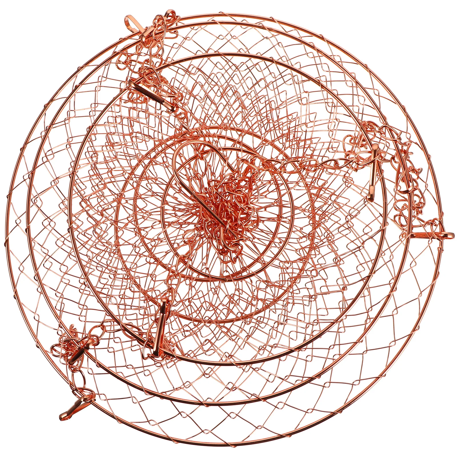 مجموعة واحدة من سلة الفاكهة المعلقة بثلاث طبقات مع قاعدة من الخشب الصلب، سلة تخزين سلكية قابلة للتنفس، متعددة الغرف، منظم عرض معلق