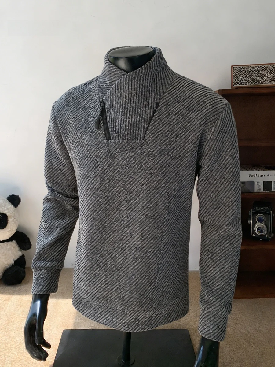 

American Stripe Thiened Fce Hoodl Long Sve Zipper Hoodie Men's Faion Urban Sle Casual Cleanfit Polyester Blend