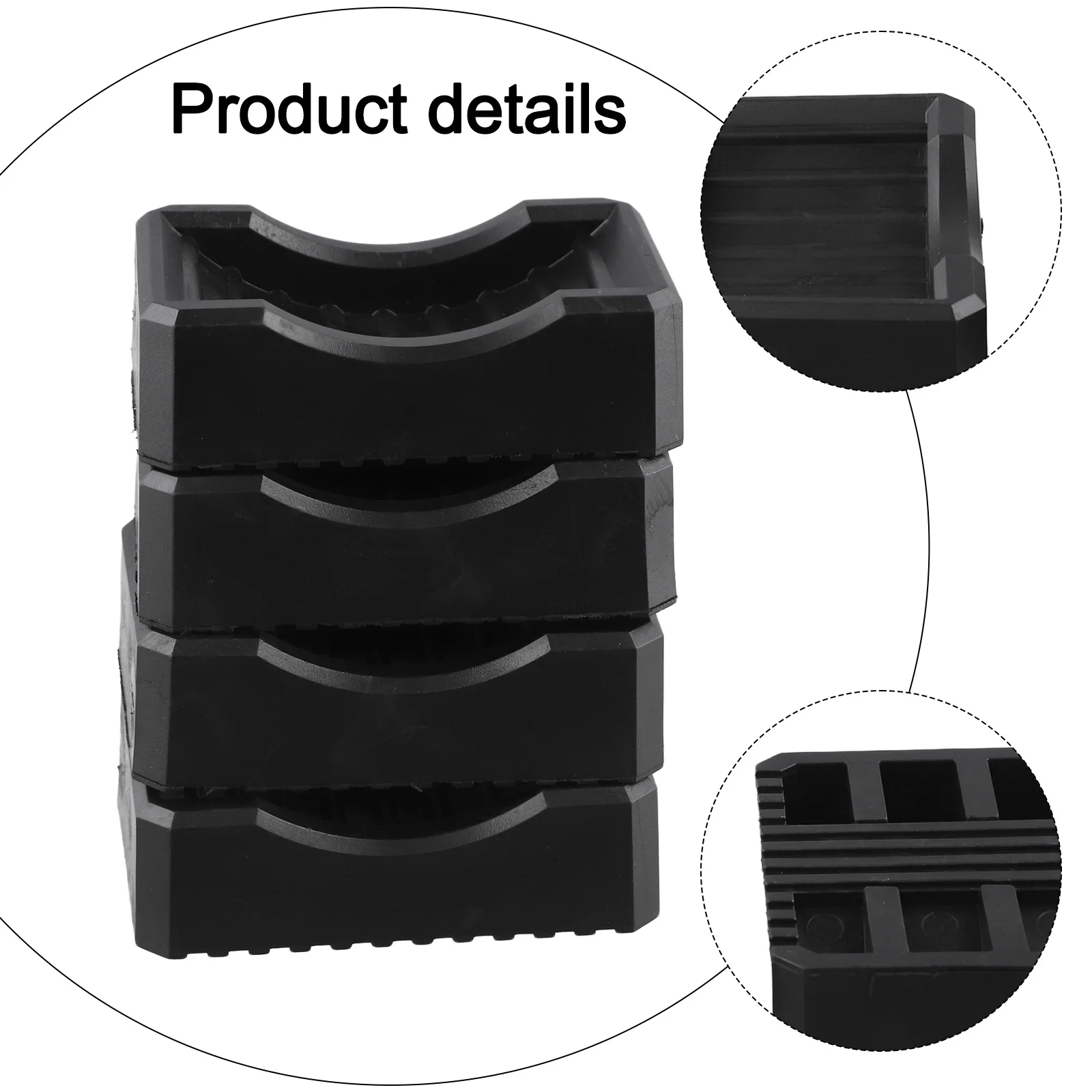 4pcs Outdoor Griddle Leveling Shims BBQ Griddle Stand Grill Foot Pad Parts With Anti-slip Strip Outdoor Flask Accessories