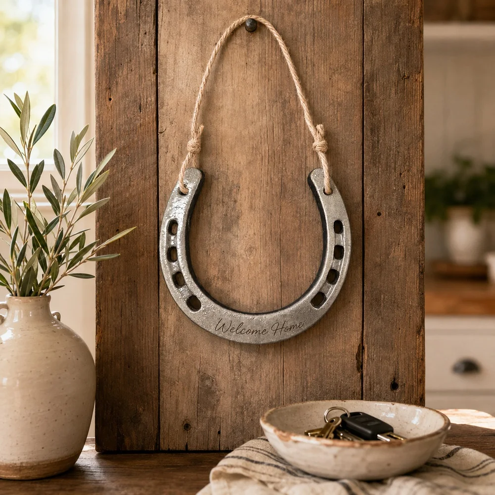 Custom Text Laser Engraved Horseshoe Keepsake Lucky Horseshoe Wedding Favor Bridal Shower New Home Decor