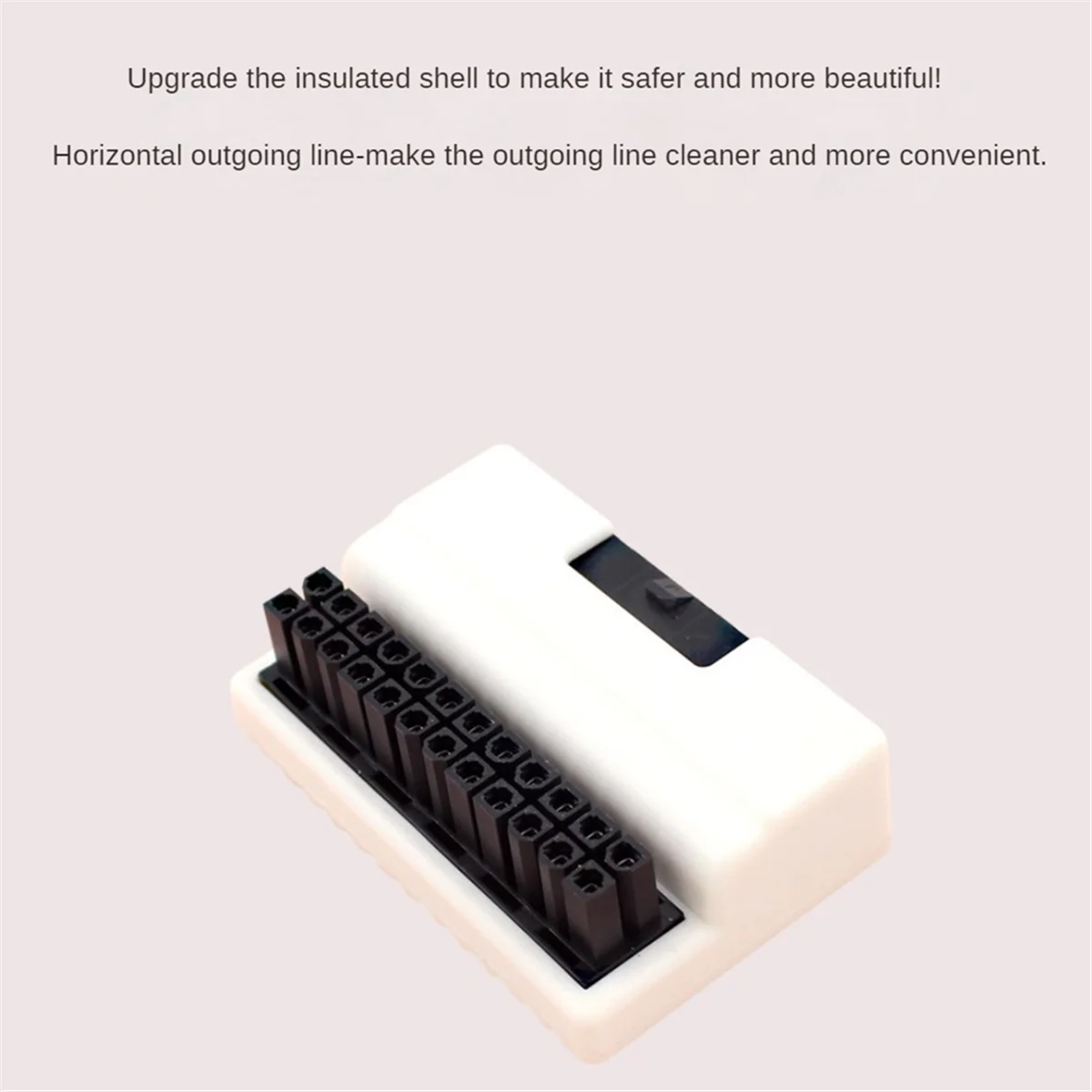 New ATX 24 Pin 90 Degree Power Plug Adapter Mainboard Motherboard Power Supply Cable Modular for Power Supply Cables White