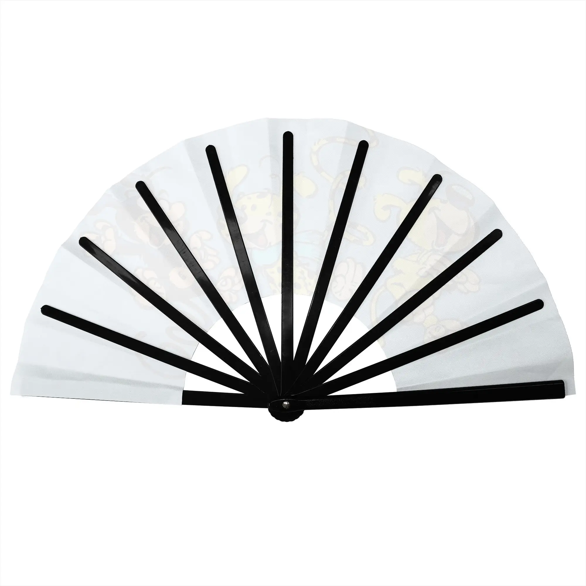 Kawaii Marsupilami Traditional Folding Fan Chinese Style Animation Blue High-Quality Fans Gift  Exquisite Decorative Hand Fan