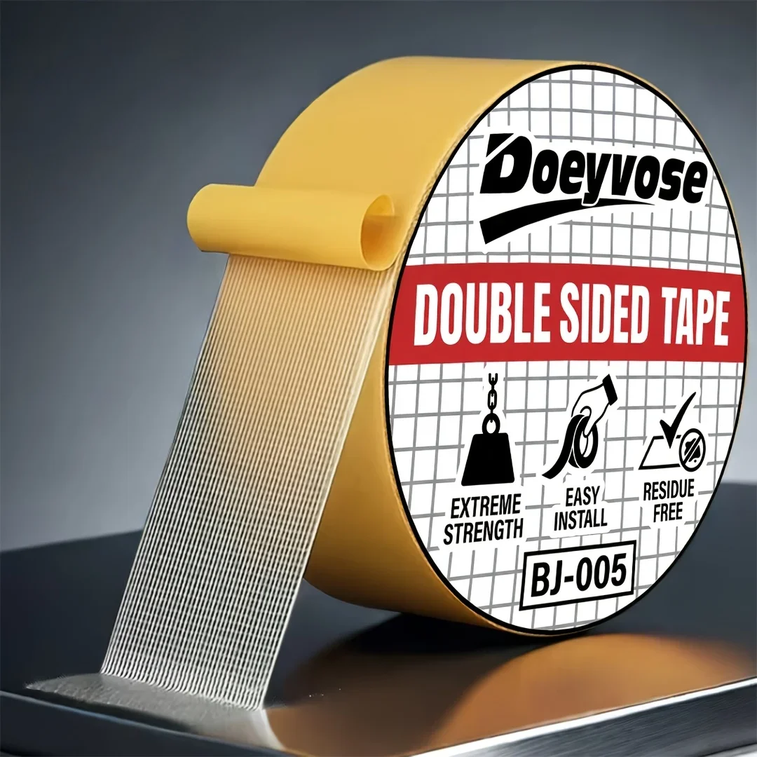 Doeyvose Super Sticky Double Sided Grid Tape, Strong Fixation for Carpet, Bookbinding and Daily Household Projects