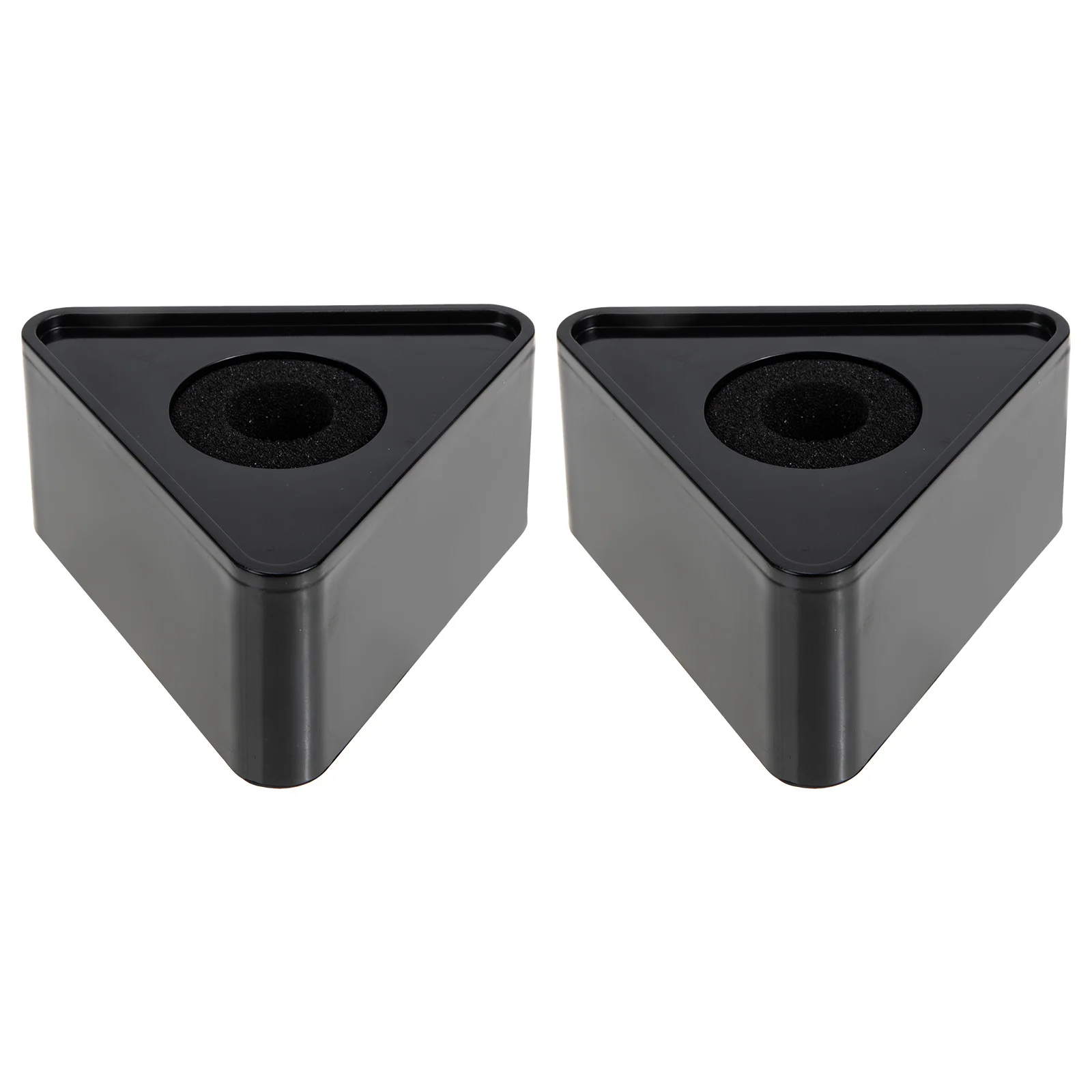 

2Pcs Durable ABS Microphone Logo Station Compact Design for Outdoor Interviews Black Color Microphone Station Logo