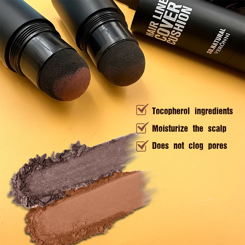 Hairline Powder Stick-Waterproof Eyebrow Powder Stick Unisex Concealear ShadingSponge Pen Filler Makeup for Gray Hair Root Cover