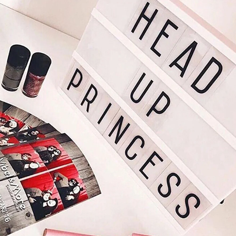 

170Pcs LED Light Box Accessories Black White Letters Symbols DIY Pack for Cinematic Light Box Creating Personalized Quotes