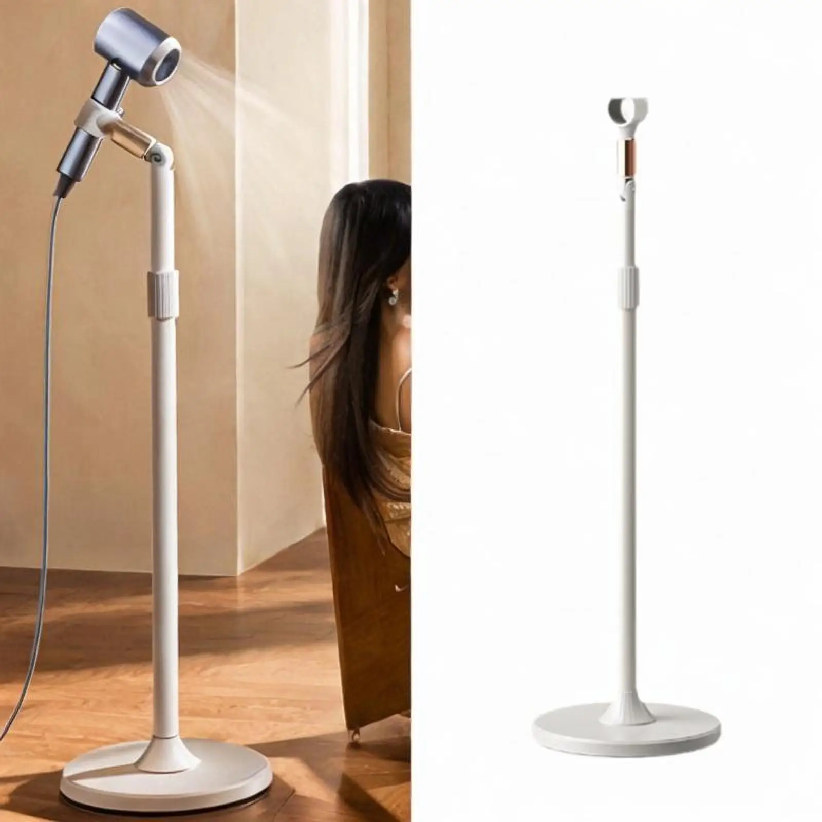 

Напольная стойка для фена, вращающаяся стойка для пения и записи, практичный держатель для микрофона для домашней столешницы, туалетный столик для макияжа, пожилых людей