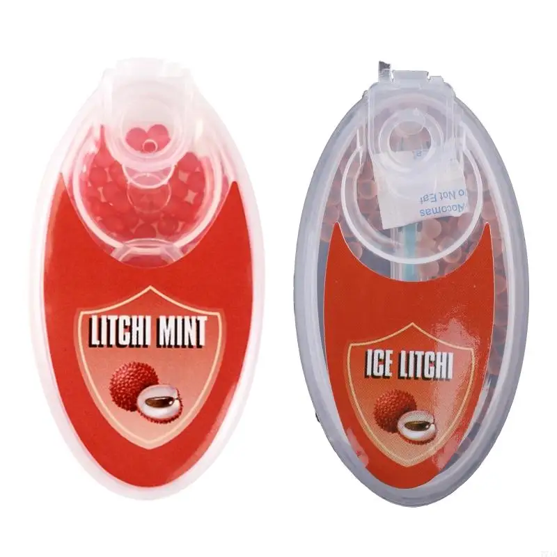77JA 100PCS Bộ lọc thuốc lá Bóng trái cây Menthol Bột bạc hà Hương vị Vụ nổ Ball cho Bộ lọc Hút thuốc