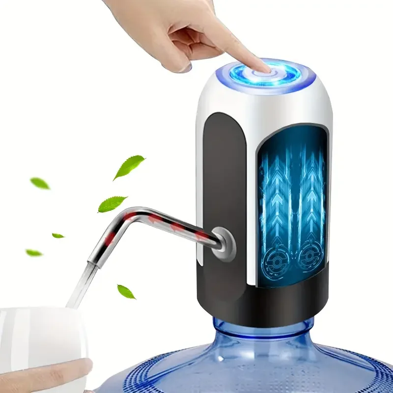 1pc USB Rechargeable Automatic Water Dispenser Portable Drinking Bottle Barreled Water Switch Smart Water Pump Water Treatment