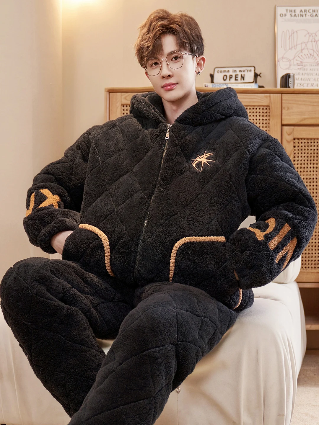 pijamas-de-forro-polar-coral-para-hombre-ropa-de-casa-gruesa-para-invierno-manga-larga-con-capucha-y-cierre-de-cremallera-franela-de-tres-capas-con-algodon-entreplano