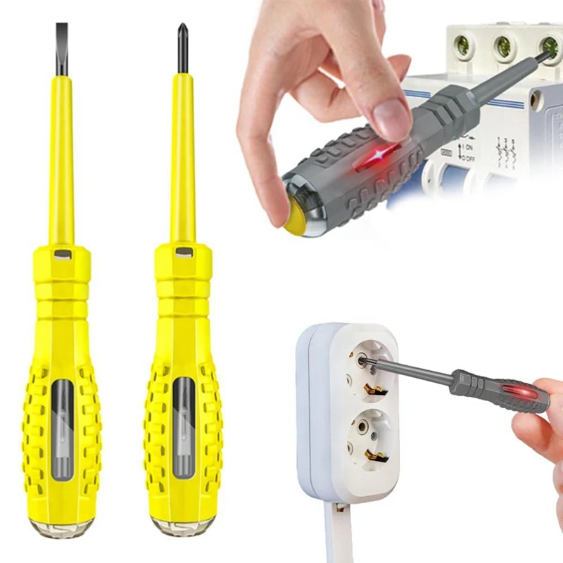 2-In-1 High Torque Strong Magnetic Screwdriver Electricity Detector, Electricity Tester Pen With Magnetic