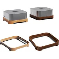 Wood Cooling Base Stand for Mac Mini M4 2024 Computer Holder Anti Slip Bracket Cooling Base Desktop Stand Holder DIY Accessories