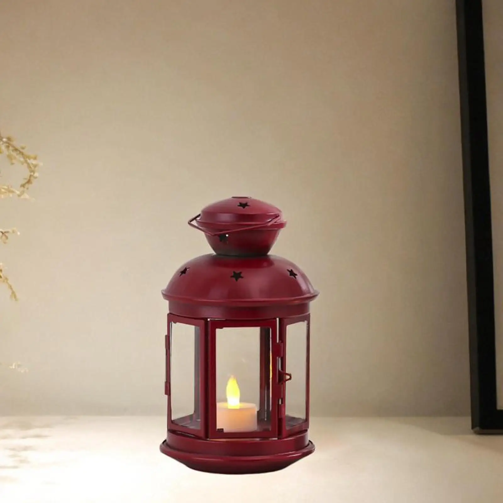 Hanging Candlestick Windproof Festival Decoration Hollow Star Candle Holder for Bedroom Anniversary Restaurant Party Wedding