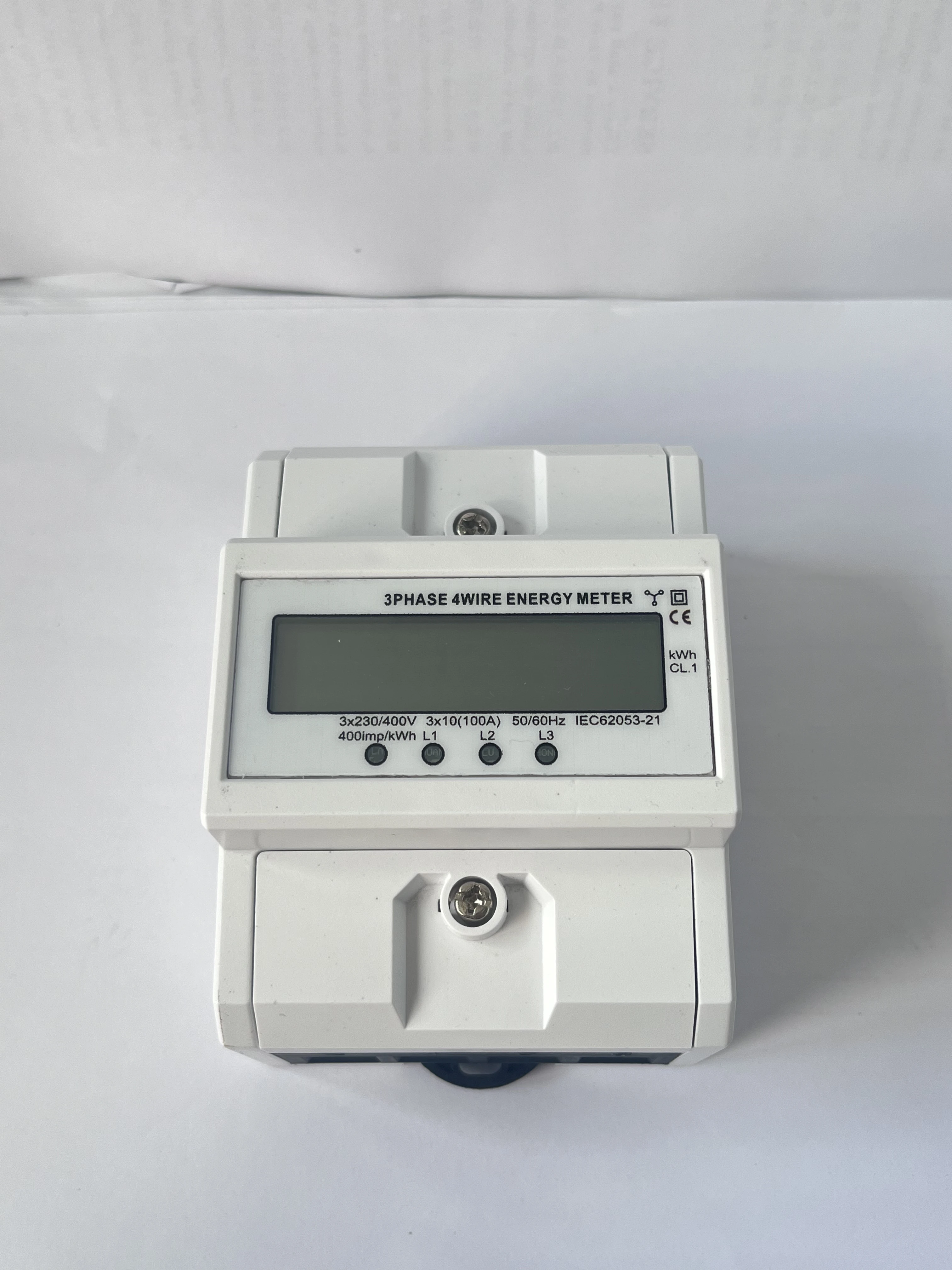 RMshebei Din السكك الحديدية التيار المتناوب 230 380 فولت 3 المرحلة 4 سلك مقياس الطاقة مراقبة استهلاك الطاقة كيلوواط ساعة متر Wattmeter Bivolt 100A 50/60 هرتز LCD