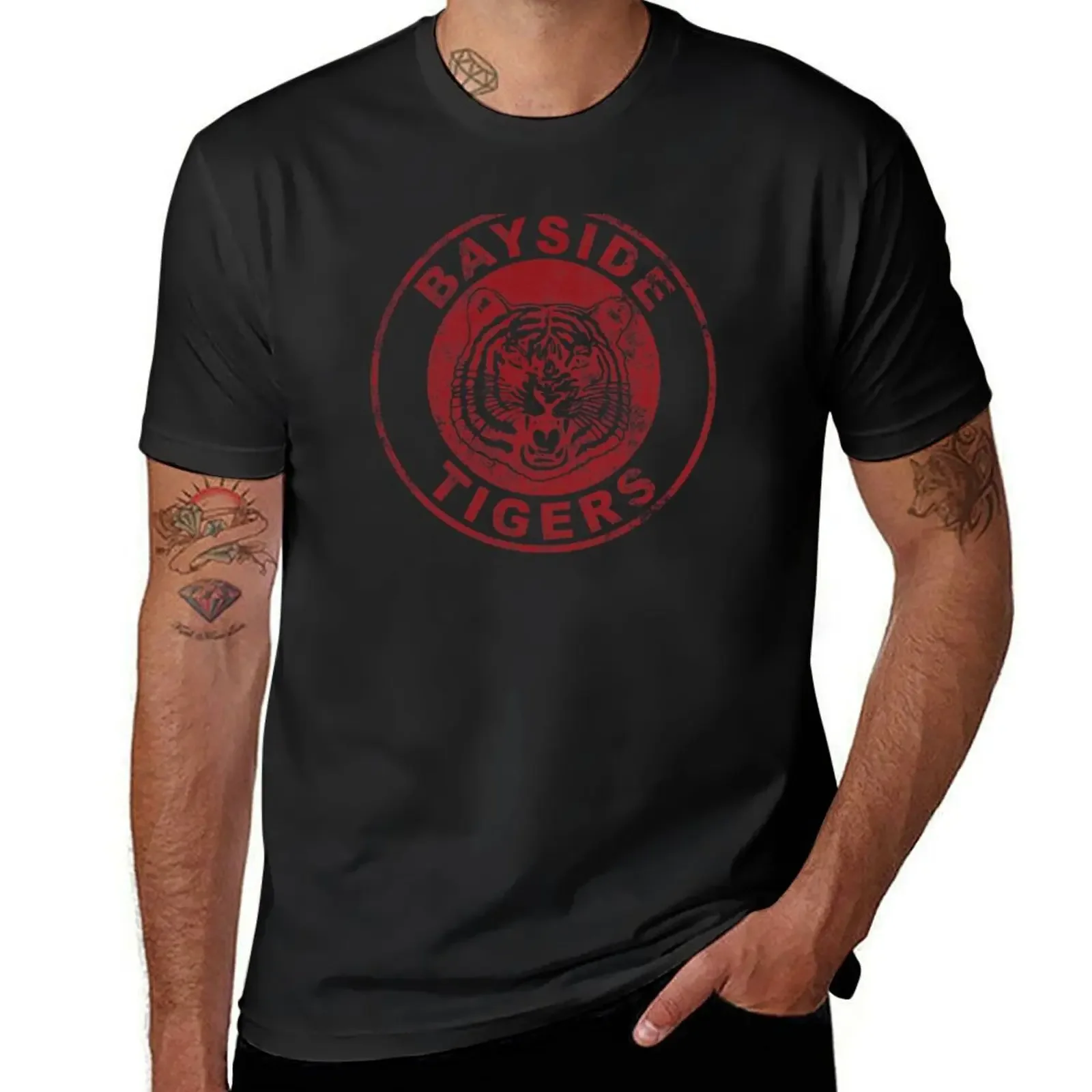 Bayside (Distressed) Tigers T-Shirt T-shirts oversize cheap stuff t shirts for men pack