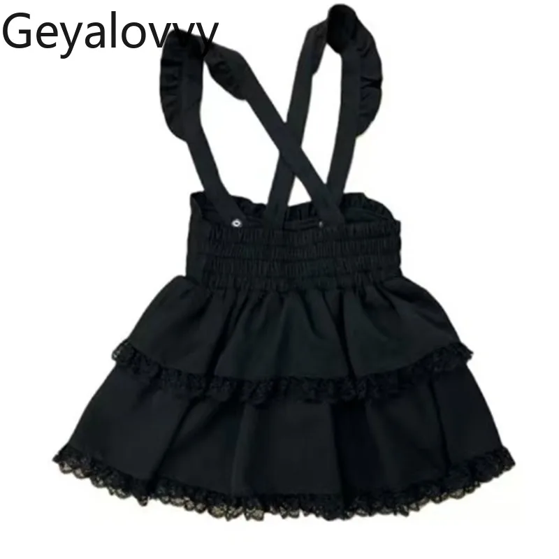 المنتج الأصلي الجديد المرأة الحلو لطيف الإنتاج الضخم انفصال حزام تنورة عالية الخصر الدانتيل المضادة للتعرض تنورة قصيرة الحمالات #3