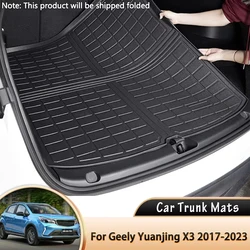 for Geely Yuanjing X3 BAC X3 Pro V3 GX3 EV 2017~2023 Trunk Mat Boot Cargo Liner Tray Rear Trunk Luggage Floor Carpet Accessories