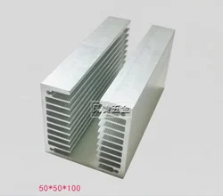 Triode power tube aluminum heatsink 50*50*100 U groove close tooth heat dissipation aluminum air cooled radiator TO-3P IC Cooler