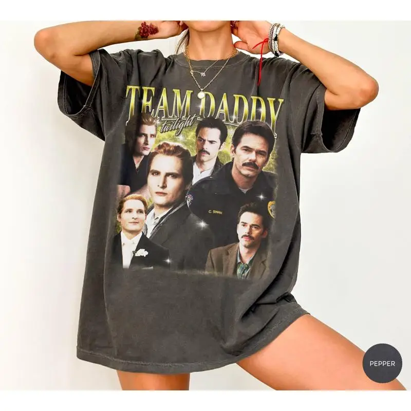 Team Daddy Twilight Charlie Swan Carlisle Cullen T-Shirt