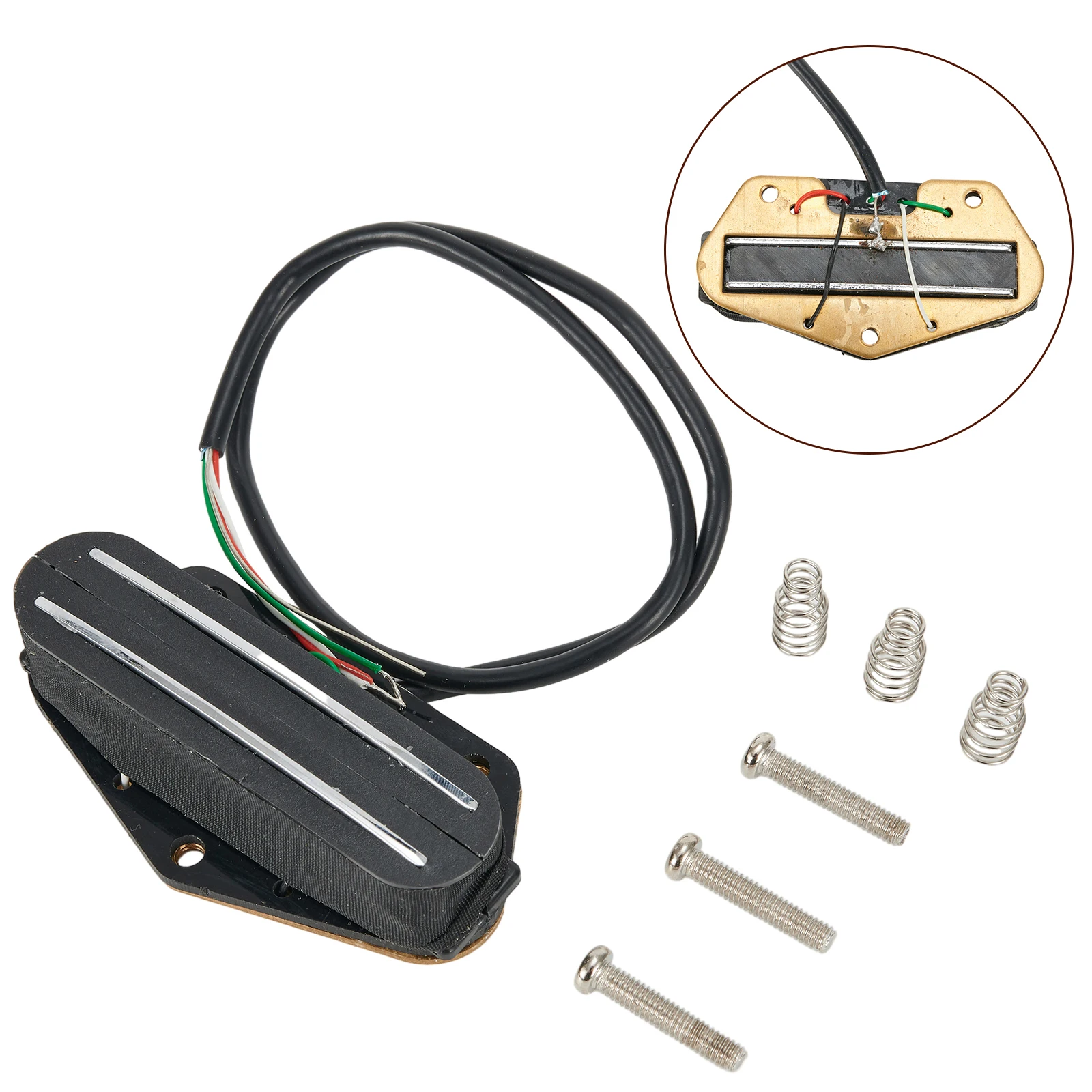Premium Electric Guitar Bridge Pickup Compatible with For Telecasters Featuring a Reliable Dual Rail Design and 15K Resistance view 6