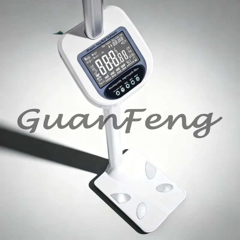 Ultrasonic Digital Height and Weight Meter, 200KG Capacity BMI Body Fat Analyzer