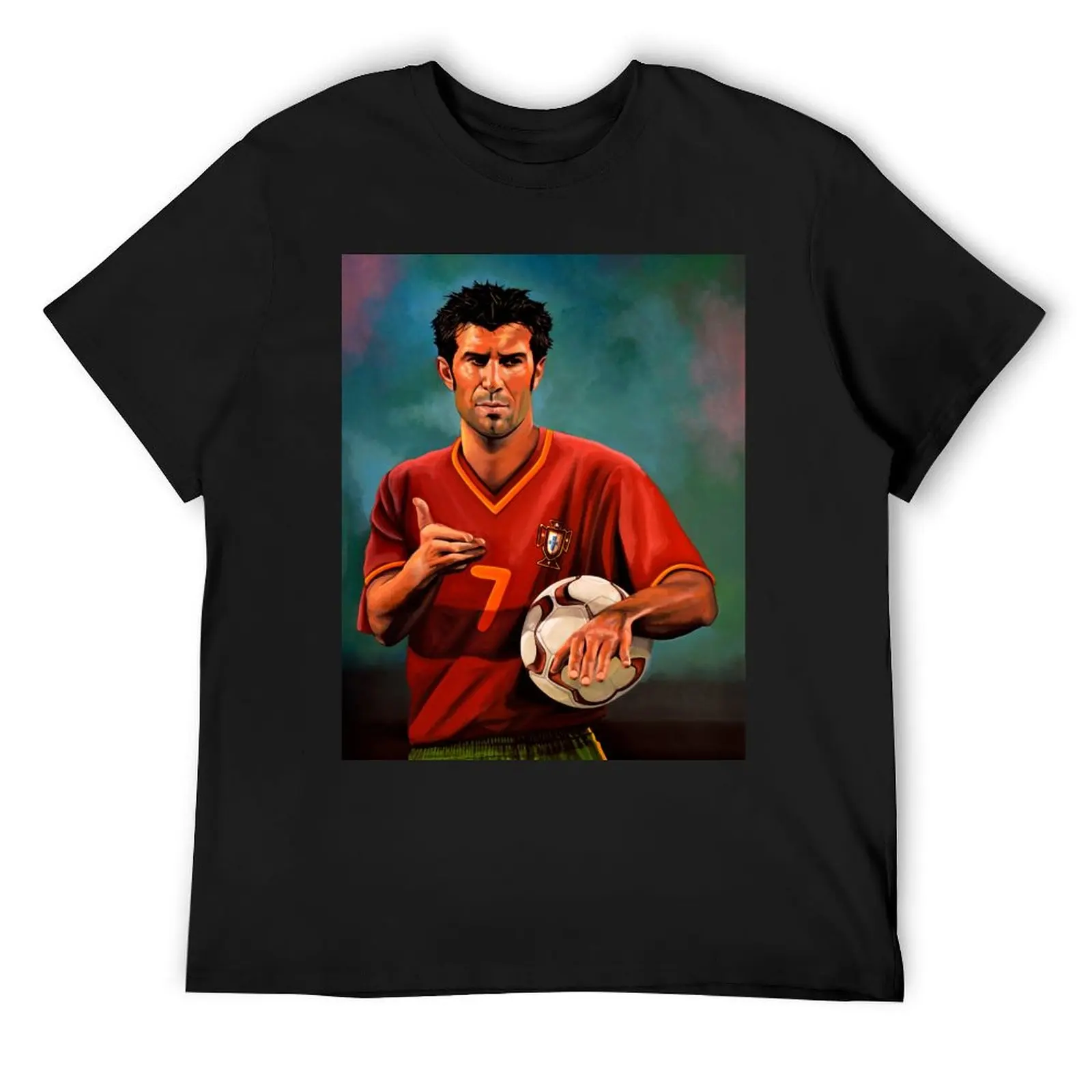 

Luis Figo Painting T-Shirt basketball graphic tees plain Men's t-shirts