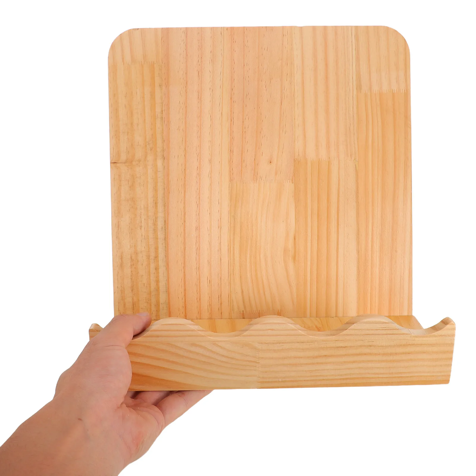 Wooden Recipe Rack Vintage Menu Holder Restaurant Desktop Cookbook Stand Kitchen Recipe Holder Cookbook Display Countertop Book