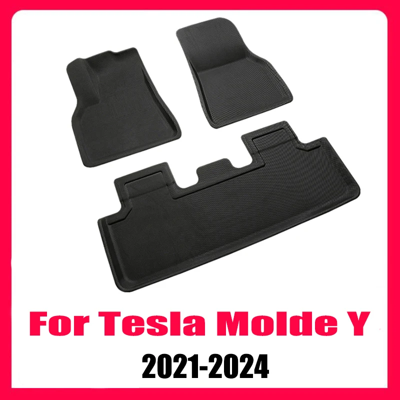 

Fully Surrounded Special Floor Mats for Tesla Model Y 2021-2024 RHD LHD Waterproof Non-Slip Foot Pad XPE Modified Accessories