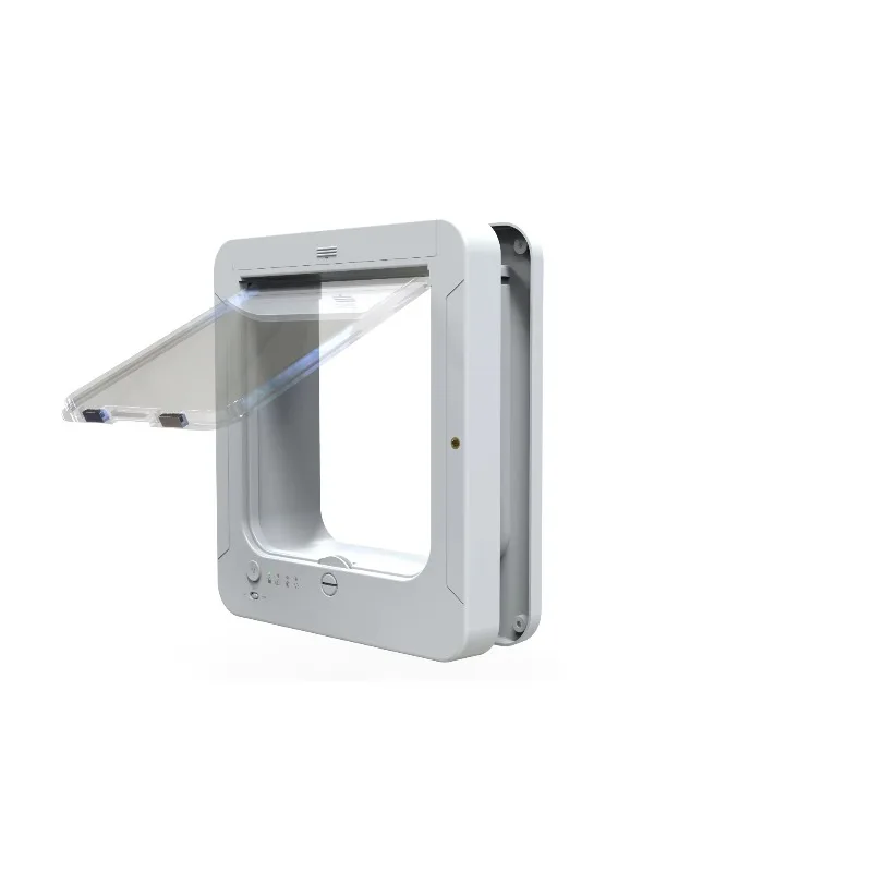 Chip Sensor Luxury Eco-Friendly Plastic Pet Door 4 Way Lock Spiral Open Inner Flap Dog Cat Screen Door Living Room Access