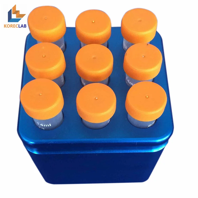Attrezzatura da laboratorio Rack per provette per micro-centrifuga da 9 pozzetti da 15 ml Portaprovette in alluminio