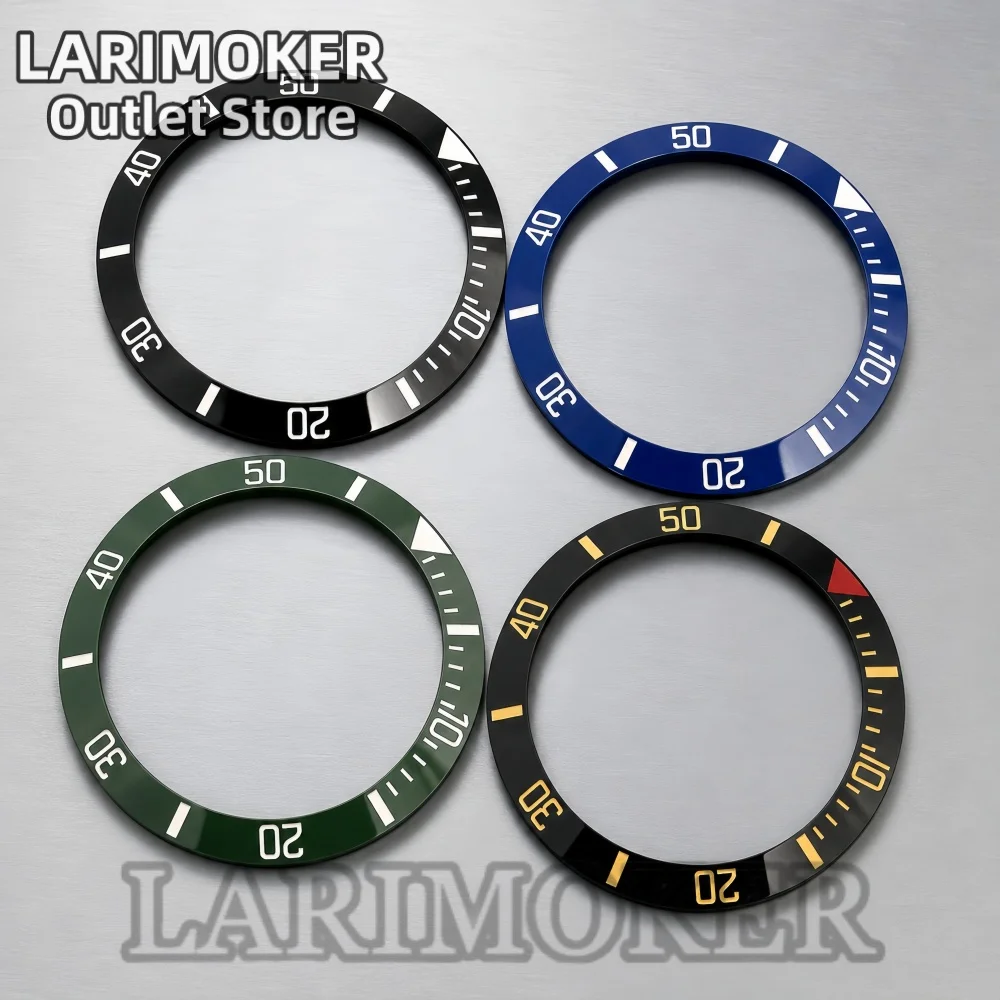 

LARIMOKER 38mm Blue Black Green Ceramic Watch Bezel Insert Suitable for 40mm Watch Case Men's Watch Accessories
