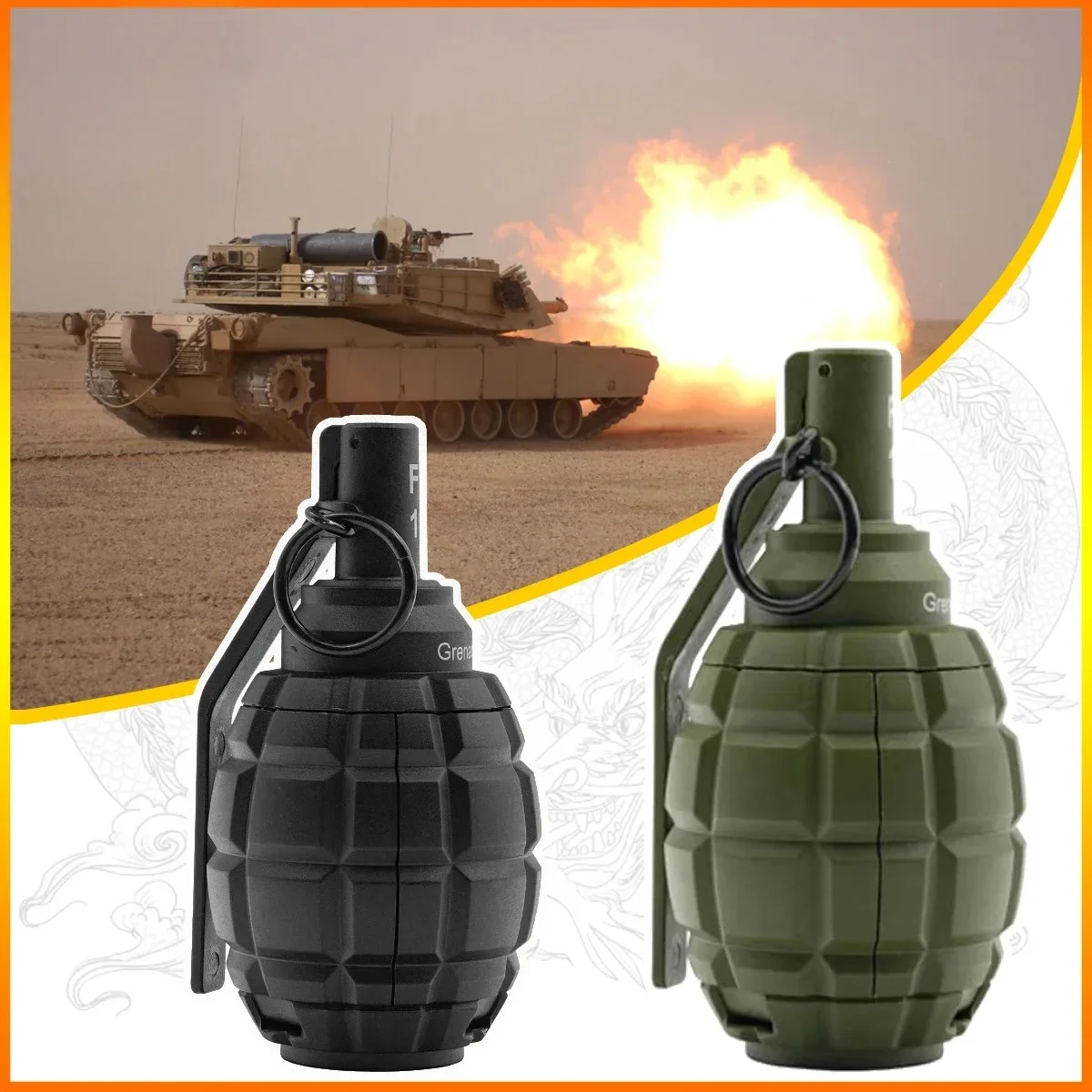 

Тактическая граната RrBF1, 2 шт., пружинная имитационная граната для страйкбола, модель для ролевых игр и активного отдыха для взрослых