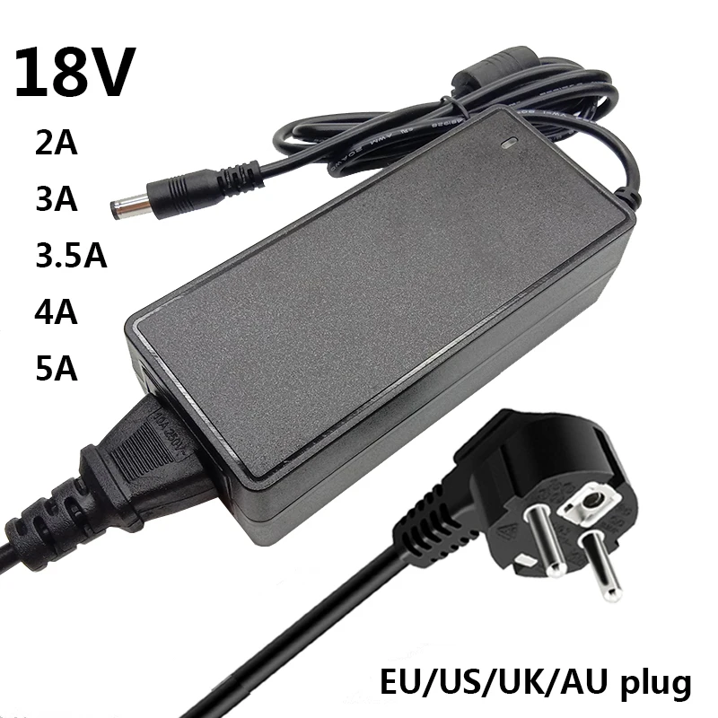 18V 2A 3A 3.5A 4A 5A AC Universal 18 Volt Power Adapter Supply DC Adaptor 18 V 18V2A 18V3A 18V5A 18V4A Converter Adaptador