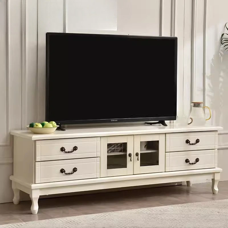 Portable White Tv Table Mobile Cabinets Living Room Minimalist Aesthetic Tv Stands Designer Universal Muebles Home Furniture