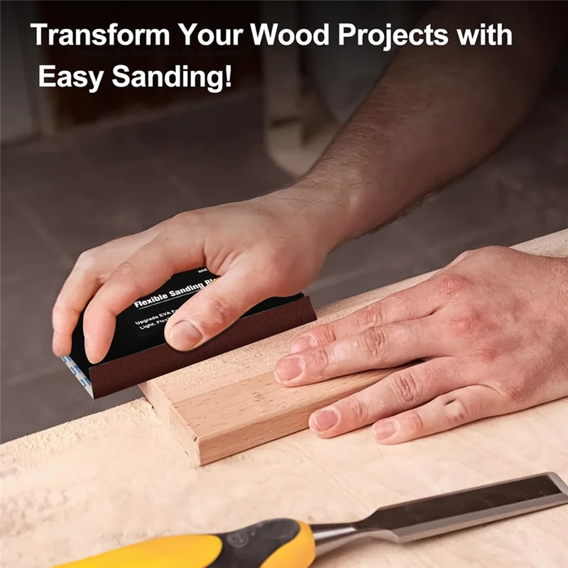 

【KITS】7 Pcs Flexible EVA Foam Sanding Blocks Wet Or Dry Auto Sanding Kit For Woodworking And Automotive Body