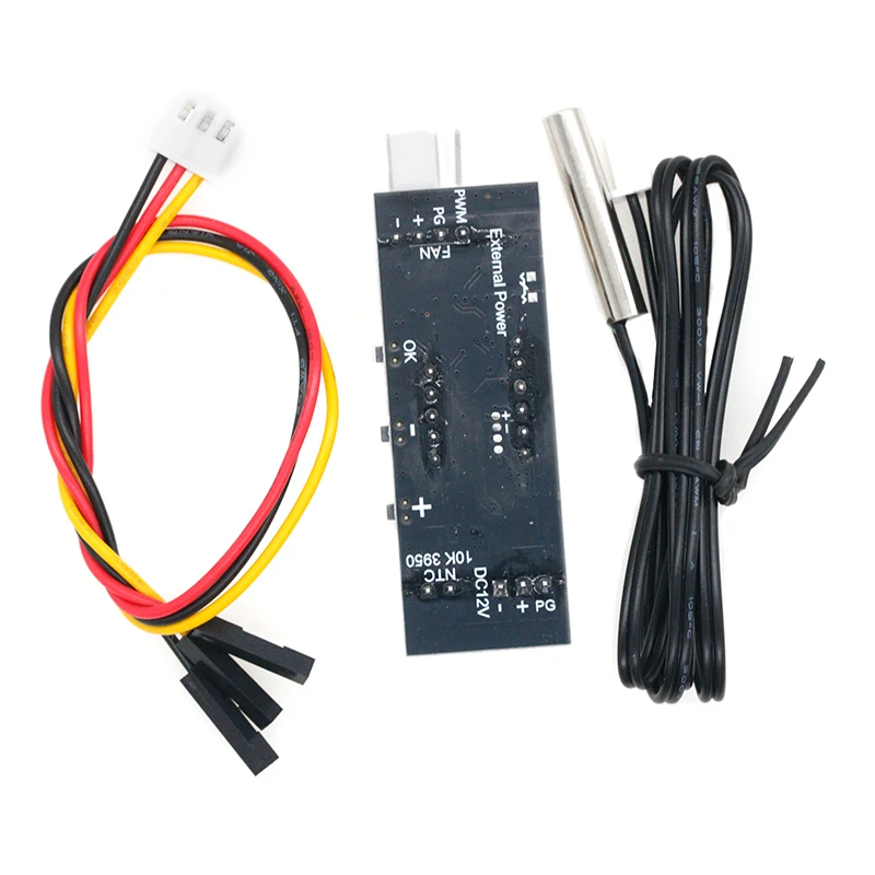 DC 12V 4 สาย PWM พัดลมอุณหภูมิควบคุม Governor อุณหภูมิความเร็วดิจิตอลจอแสดงผลสนับสนุน 3A พัดลมเปิด/ปิด