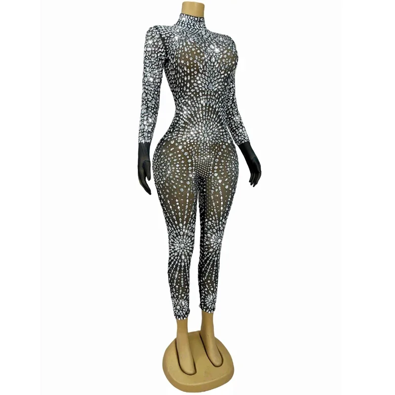 الراين بذلة قفازات مثير شبكة القطب ملابس الرقص النساء ملهى ليلي Dj Ds Gogo زي المرحلة الهذيان الزي
