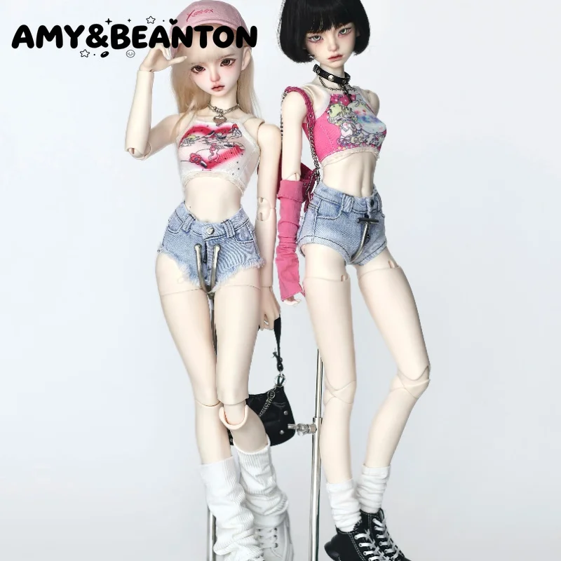 1-4-bjd-doll-clothes-washed-denim-shorts-y2k-vintage-jeans-short-pants-handmade-casual-bottoms-bjd-dolls-costume-accessories