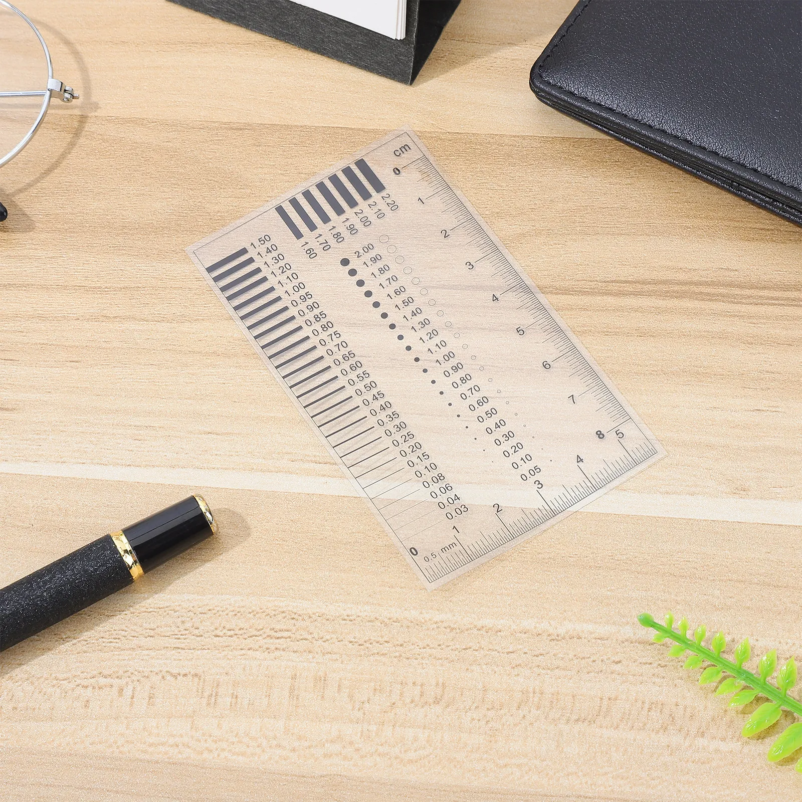 Precision Transparent Measurement Film Ruler for Crack Width Line Width Spot Defect Detection High Accuracy Appearance