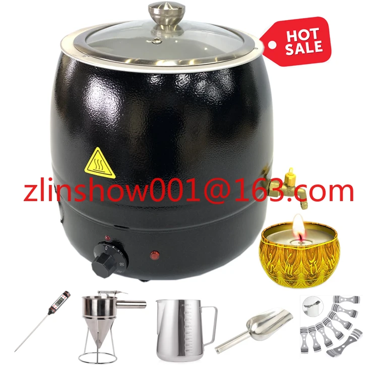 

Black Color Large Size Stainless Steel Candle Making Kit Machine Electric Melting Candle Wax Melter