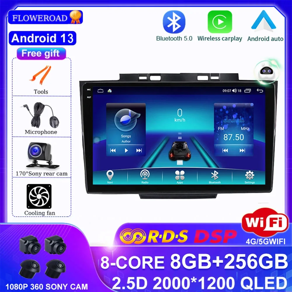 

Android 13 8G 256G Car Radio Video Player For Great Wall Hover Haval H5 1 2010-2017 Auto Multimedia GPS Stereo DSP 4G Stereo BT