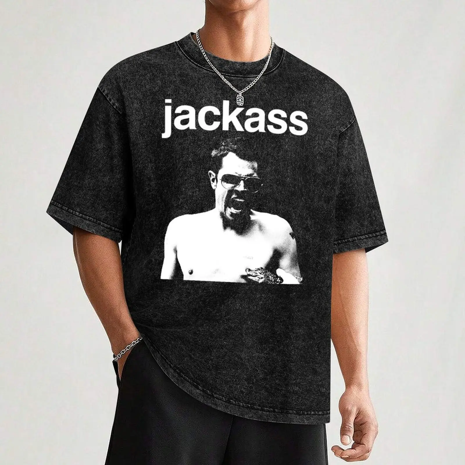 Jackass T-Shirt Simple Casual Short Sleeve Tee