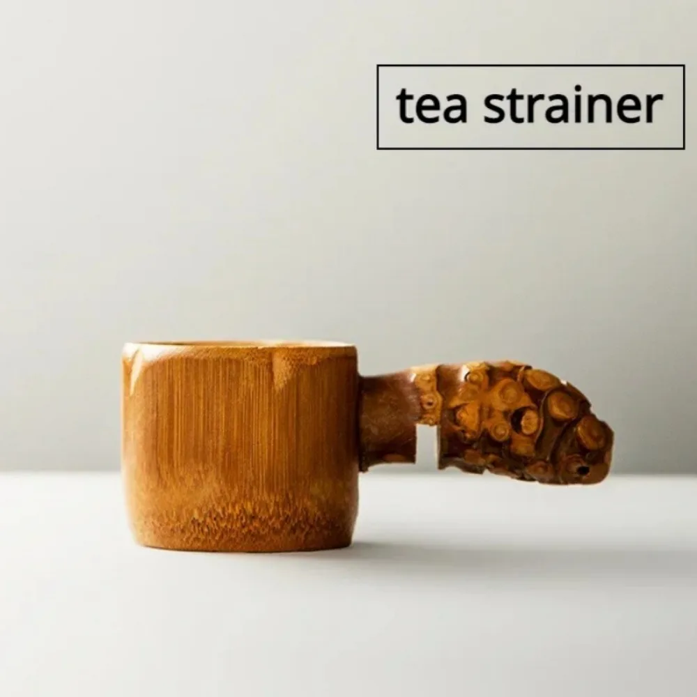 New Natural Bamboo Tea Strainer Mesh Chinese Style Infuser Filter Infusor Tea Tools Sieve For Tea Brewing