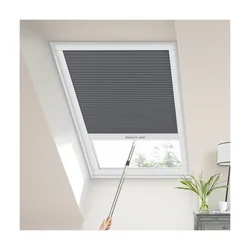 High Quality Blackout Heat insulation and UV protection Cordless  Skylight Honeycomb Blinds For Roof Inclined Plane Room Windows